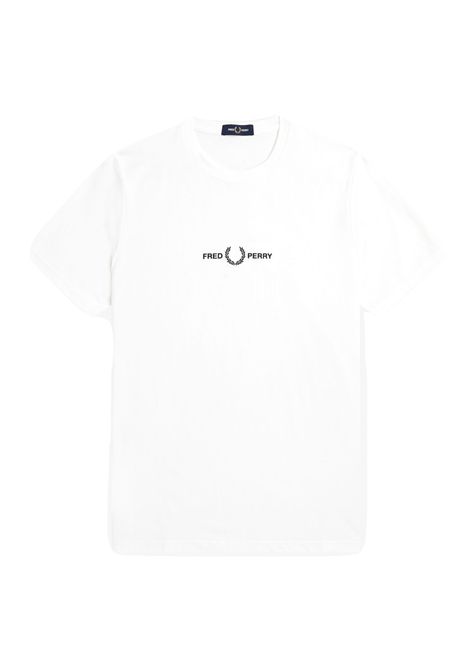 Fred Perry Embroidered Tee White Men FRED PERRY | T-shirt | M4580-100